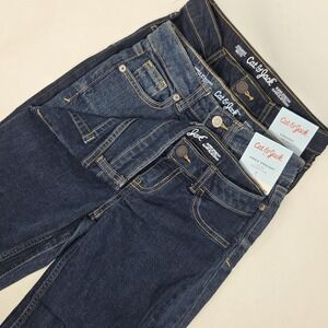 NEW Cat & Jack Girls Jeans Straight Adjustable Waist Size 6‎ Lot of 3 NWT